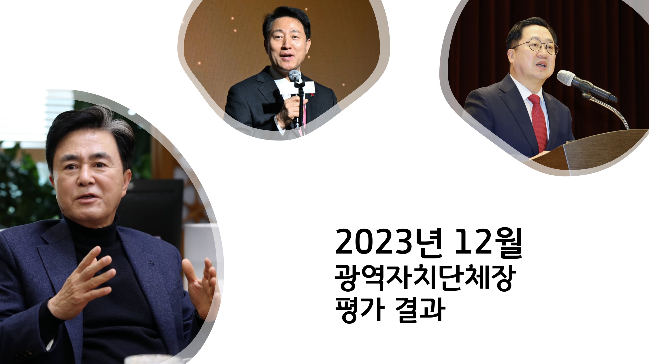 리얼미터 2023년 12월 광역자치단체 평가] 전국 17개 광역단체장 정당지표 상대지수 TOP3 충남 김태흠, 대전 이장우, 서울  오세훈 順 - 리얼미터 - Realmeter